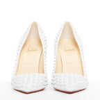 Women's Christian Louboutin Leather Spike Pumps