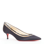 Women's Christian Louboutin Satin Crystal Kitten