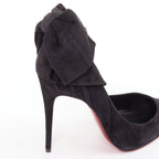 Women's Christian Louboutin Suede Bow Stiletto Pump