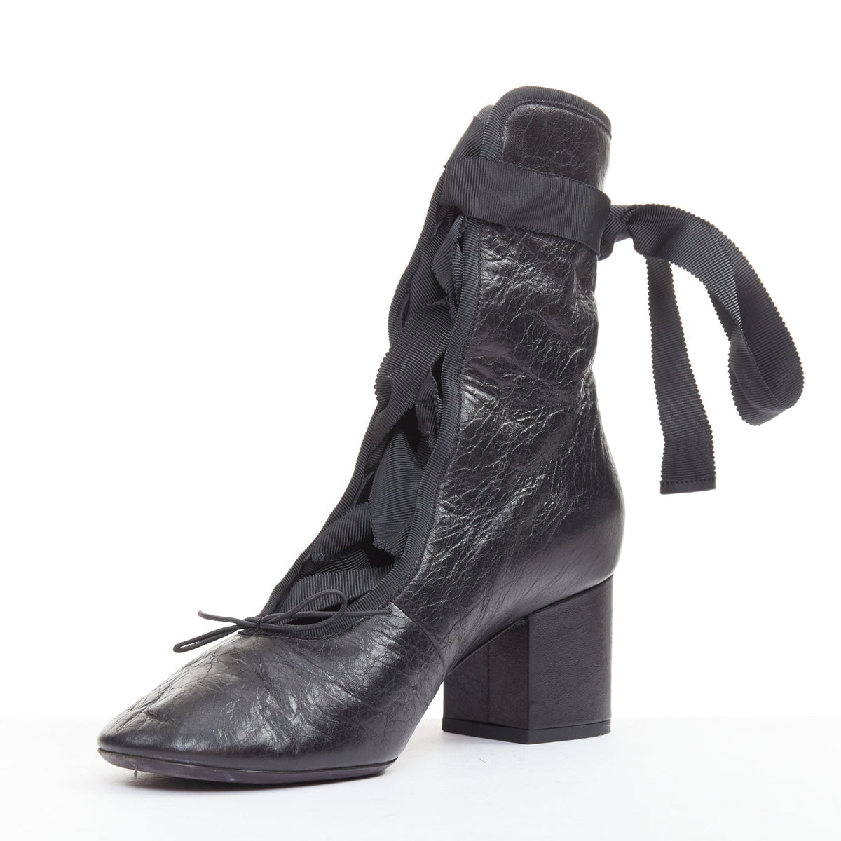 Women's Valentino 2016 Runway Crinkled Leather Ribbon