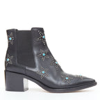 Women's Valentino Turquoise Stone Star Studded Ankle Boots