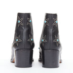 Women's Valentino Turquoise Stone Star Studded Ankle Boots