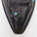 Women's Valentino Turquoise Stone Star Studded Ankle Boots