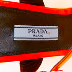 Women's Prada Flame Wedge Patent Flame Sandals