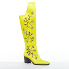 Men's Christian Louboutin Satin Blossom Boots