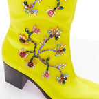 Men's Christian Louboutin Satin Blossom Boots