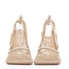 Women's Bottega Veneta Leather Fishnet Heels