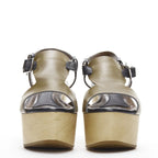 Women's Marni Wooden Platform Wedged Sandals
