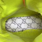 Women's Gucci Neon High Top Sneakers in Yellow Calfskin Leather