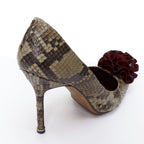 Women's Manolo Blahnik Leather Rose Pumps