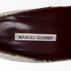 Women's Manolo Blahnik Leather Rose Pumps