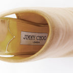 Women's Jimmy Choo Suede Gold Heel Booties