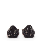 Women's Christian Louboutin Suede Beaded Flats