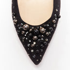 Women's Christian Louboutin Suede Beaded Flats