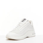 Women's Miu Miu White Leather Crystal Sneakers
