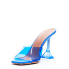 Women's Amina Muaddi PVC Spool Heels Sandal
