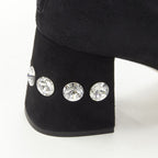 Women's Miu Miu Suede Jewelled Over Knee Boots