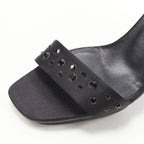 Women's Gianni Versace Satin Crystal Sandals