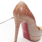 Women's Christian Louboutin Scaled Leather Pump