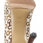 Women's Gucci Leather Trim Bamboo Satin Pumps