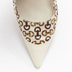 Women's Gucci Leather Trim Bamboo Satin Pumps