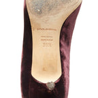 Women's Dolce Gabbana Velvet Crystal Heel Pumps
