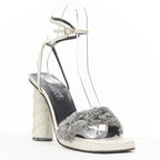 Women's Gianni Versace Shearling Ankle Sandals