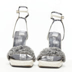 Women's Gianni Versace Shearling Ankle Sandals