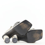 Women's Gianni Versace Shearling Ankle Sandals