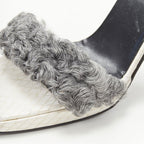 Women's Gianni Versace Shearling Ankle Sandals