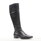 Women's Gucci Web Trim Leather Riding Boots