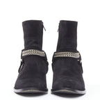 Women's Saint Laurent Wyatt Suede Chain Boots