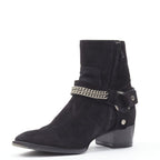 Women's Saint Laurent Wyatt Suede Chain Boots