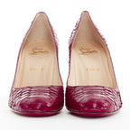 Women's Christian Louboutin Leather Round Toe Pumps