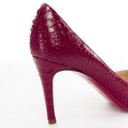 Women's Christian Louboutin Leather Round Toe Pumps