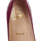 Women's Christian Louboutin Leather Round Toe Pumps