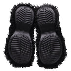 Men's Balenciaga + Crocs™ Platform Boots in Black Faux Fur and Rubber