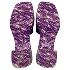 Women's Gucci Logo Slides in Purple Rubber
