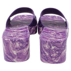 Women's Gucci Logo Slides in Purple Rubber