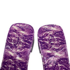 Women's Gucci Logo Slides in Purple Rubber