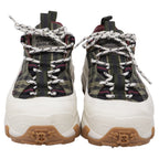 Women's Burberry Arthur Check Sneakers in Military Green Cotton