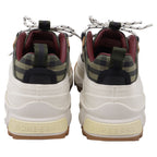 Women's Burberry Arthur Check Sneakers in Military Green Cotton
