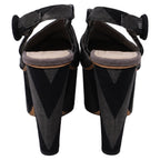 Women's Prada Platform Sandals in Multicolor Canvas