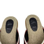 Men's  Christian Louboutin Hot Flip Slides in Multicolor Jute
