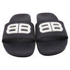 Women's Balenciaga BB Pool Clogs in Black Rubber