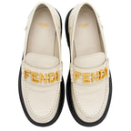 Women's Fendi Leather Fendigraphy Platform Loafers - Size 10 / 40