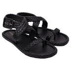 Women's Dior Woven Ocean Flat Thong Sandals in Black Raffia