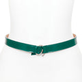 Alaia leather silver swirl loop hook skinny belt