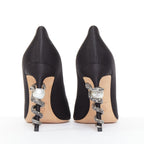 Women's Chanel Serpent Pearl satin CC pearl snake heel pump