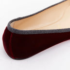 Women's Christian Louboutin Minnie Flat velvet flannel ruched flats